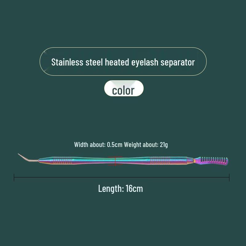 Dual-Headed Stainless Steel Eyelash & Eyebrow Tool: Comb, Curl, and Shape with Precision