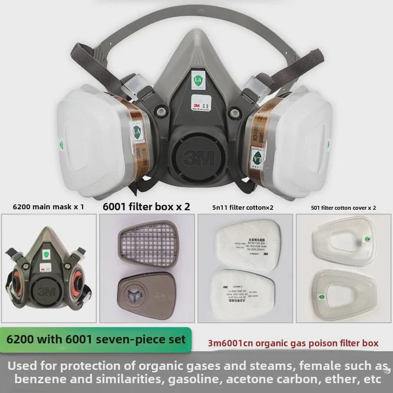 Respirateur 3M 6200 P100 pour produits chimiques, poussières et peintures en aérosol