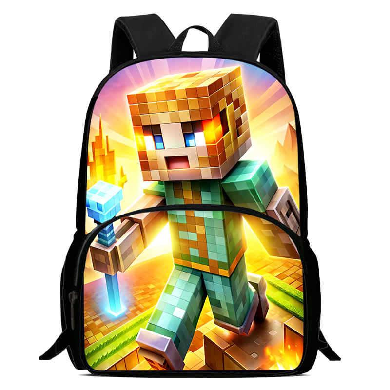 Minecraft Printed Backpack Children'S Elementary School Bag