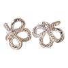 Elegant Knot Weave Gold/Silver Plated Alloy Studs Earrings for Women Fashion Ear Accessories Personality Party Jewelry