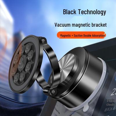 Universal Magnetic Folding Rotating Phone Holder with Vacuum Suction for Car Navigation