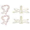 100PCS Paper Clips Cute Shape Metal Gold Colorfast Portable Lightweight Slip Resistant Bright for Office School