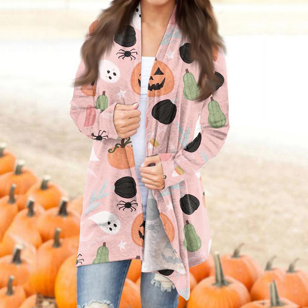 Damemote Casual Ensfarget brystknapp Langermet cardigan toppjakke