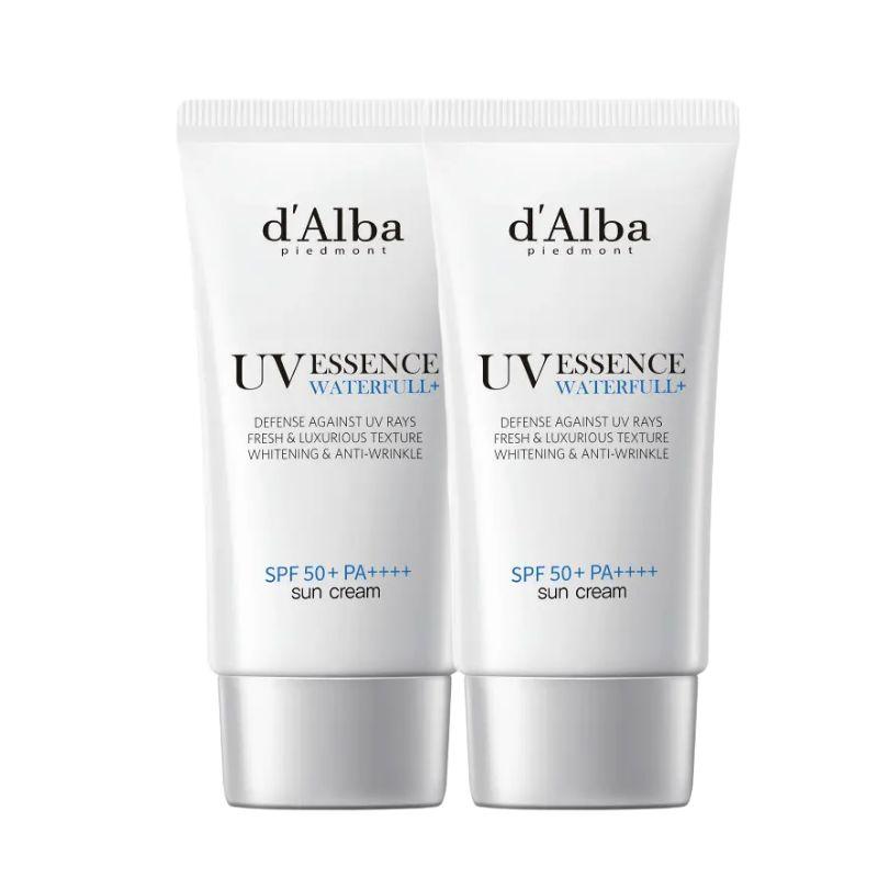 d Alba Waterfull Essence Sun Cream Duo Set Hydrating Glow Sunscreen 50ml + 50ml 1+1