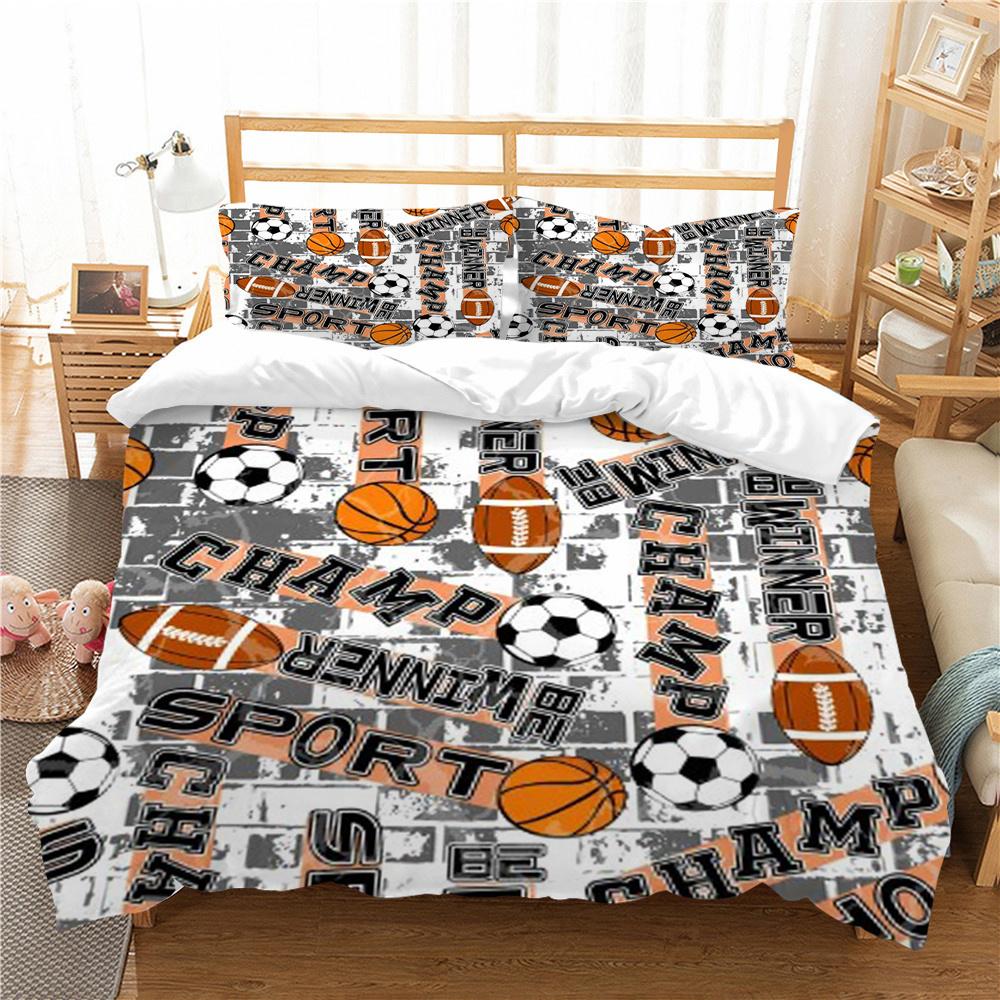 Football 3D Print Bedding Cover Set Luxury Home Bedclothes Unique Design Bedding Covers Comforter Bedding Suit