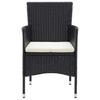 vidaXL Garden Dining Chairs 4 Pcs. Poly Rattan Black