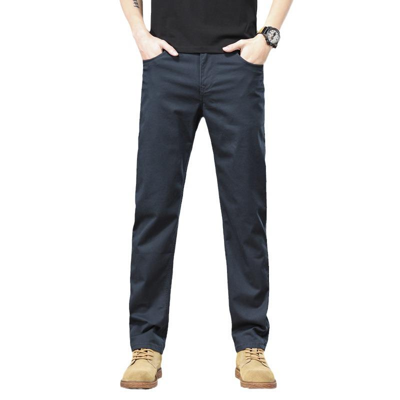 Herren Frühling/Herbst Gerade Lässige Baumwollhose - Vielseitig, Leicht, Elastisch, Lockere Passform