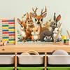 Self-adhesive Cartoon Animal Wall Stickers for Kids Room Bedroom Living Room Home Decor