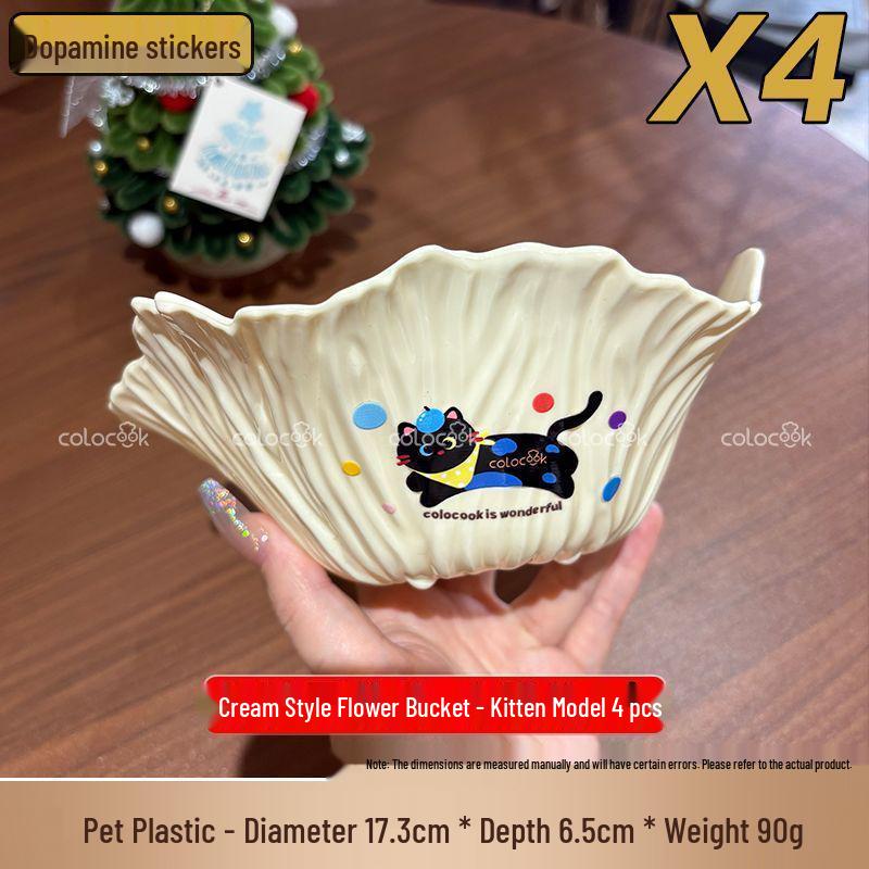 Oat Self-Reserved Small Lace Bowl for Salad, Soup, Milk, Fruit, Dessert, and More