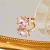 SHIXIN 2026 New Exquisite Colorful Rhinestone Open Rings Women Retro Acrylic Stack Adjustable Knuckle Ring Y2K Jewelry Accessory