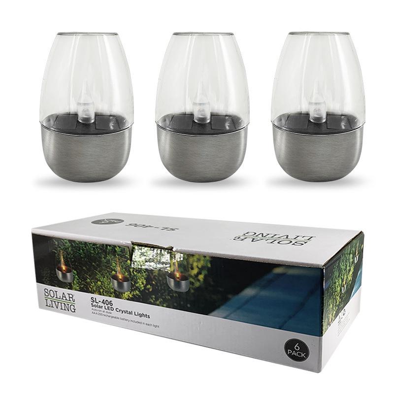 Rainproof Solar Candle Wine Glass Lawn Light for Indoor/Outdoor Use