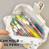 Large Capacity Pen Bag Pencil Pouch Bow Pattern Boxes Portable Stationery Organizer For Teen College Kids School Crafts Travel