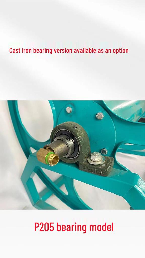 High-Pressure Gasoline Sprayer Hose Reel with Hand-Crank Storage Winding Rack