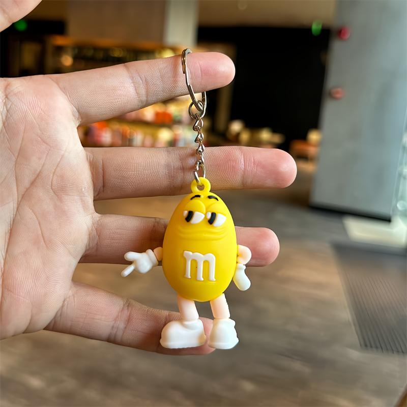 Cartoon Chocoladeboon Sleutelhanger Hars Poppetje Koppel Sleutelhanger Sieraden Tas Hanger Kinderen Mooie Sleutelhanger brown