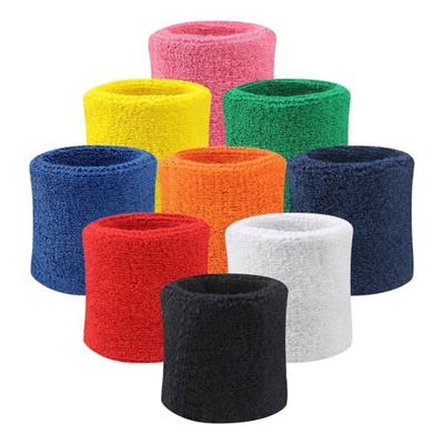 2Pcs Cotton Wristbands Wrist Band Bands Sweatbands Sweat Band for Sport Tennis