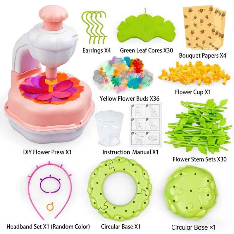 

Fabric Flower Bouquets Toys Diy Craft Kits Toys For Kids Handmade Build Flower Bouquet Kids-Flowers Toy Christmas Birthday Gift