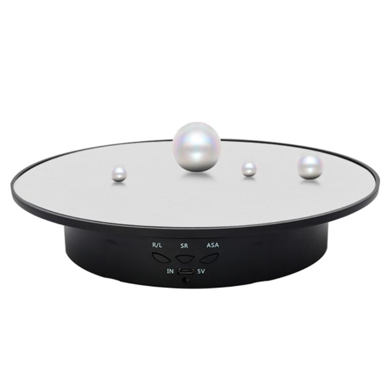 90/180 Degree Electric Rotating Display Stand Shop Display Turntable Mirror Spinning Base for Photography Products Shows