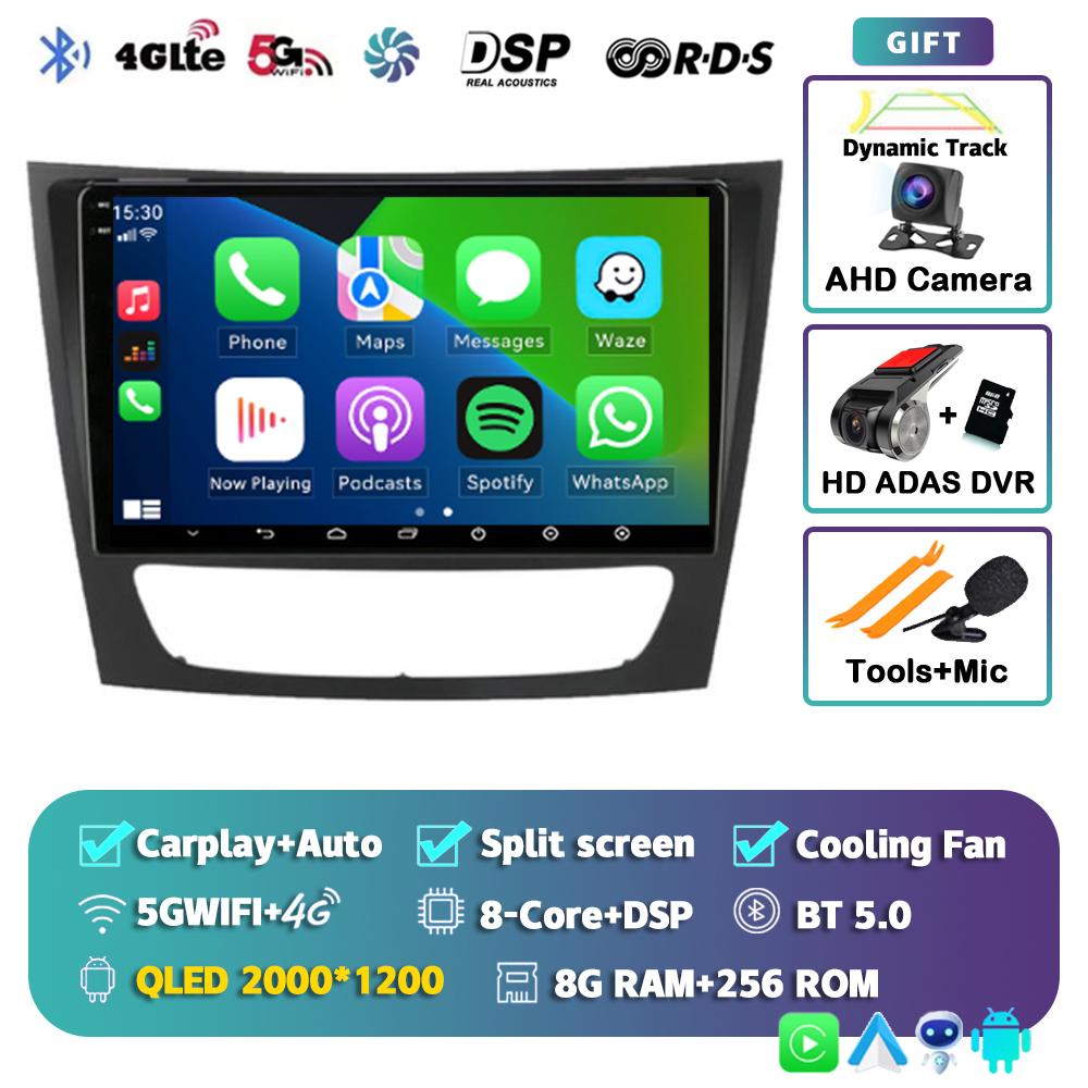 Android 14 Carplay Car Multimedia For Mercedes Benz E-class W211 E200 E220 E300 E350 E240 E270 E280 CLS CLASS W219 2 Din Stereo