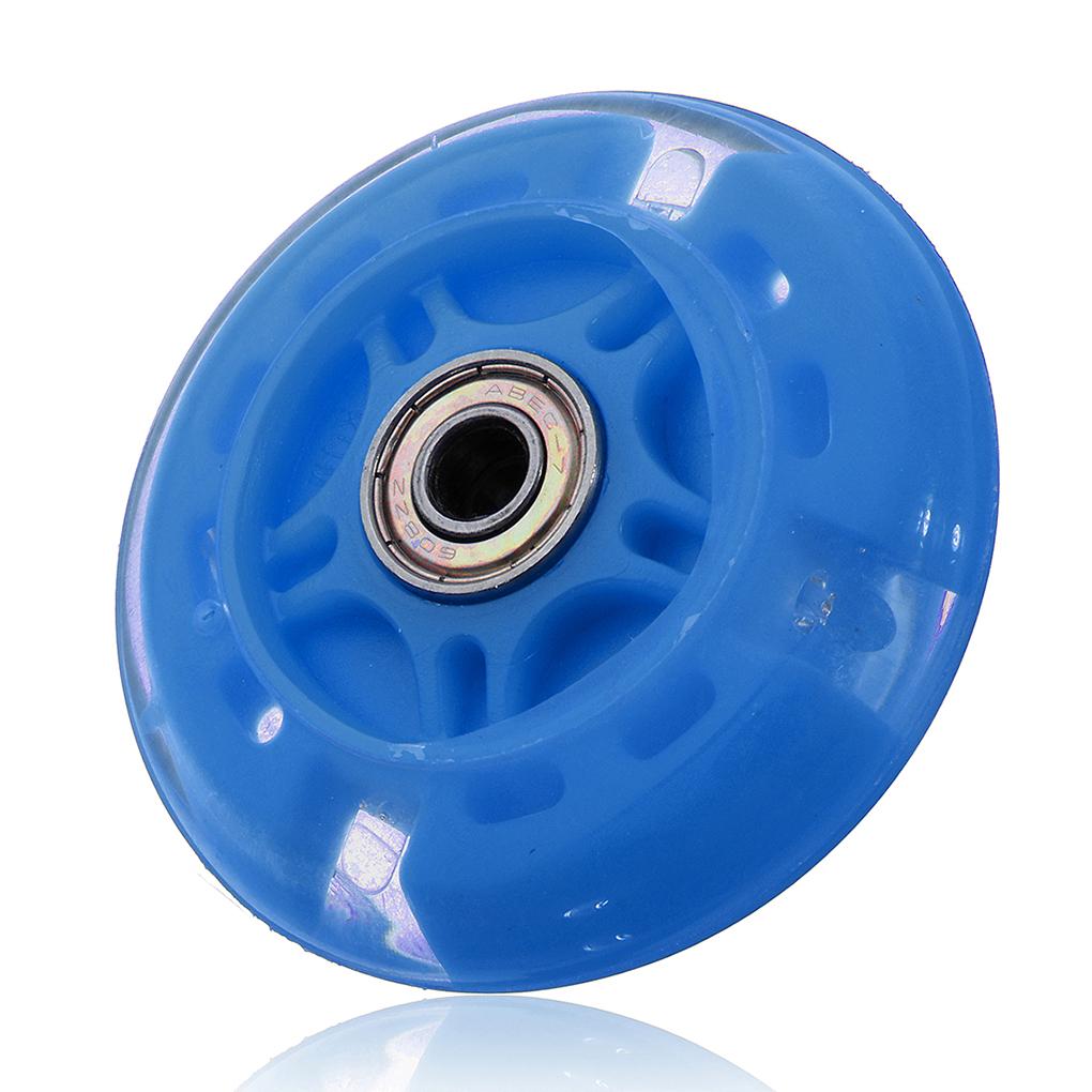 

PU Children Scooter Wheel Portable Universal 80mm Repairing Rollerskate Inline Skate Colorful Wheels Part Accessories синий