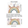 Cartoon Animal Rainbow Wall Stickers Self-Adhesive Fox Elephant Bear Decals Kids Bedroom Home Decor