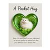 Cat Memorial Pocket Hug with Inspirational Card Emotional Support Heart-Shaped Sleeping Cat Charm Keepsake Figurine Decoration Cat Owners Lovers Gift