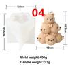 Animal Tower Candle Silicone Molds DIY 3D Frog Bear Dog Cat Rabbit Puppy Bunny Kitten Pile Soap Plaster Mold Pet Decor