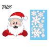 Festive Home Window Decor Christmas Static Clings, Reusable Decals with Santa Snowman Snow Storefront Holiday Ornaments House Designs, Double