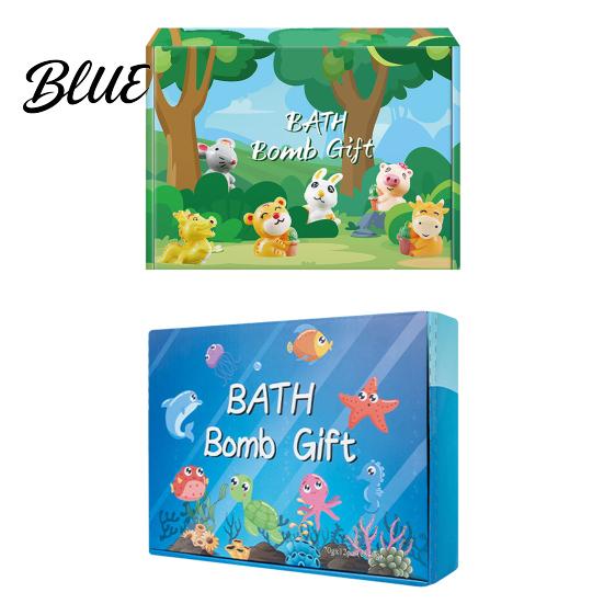 Natural Bath Ball 1 Set Ocean Toys with Surprise Inside Handmade Zodiac Animal Theme Sea Salt Bubble Women Men Spa Gift
