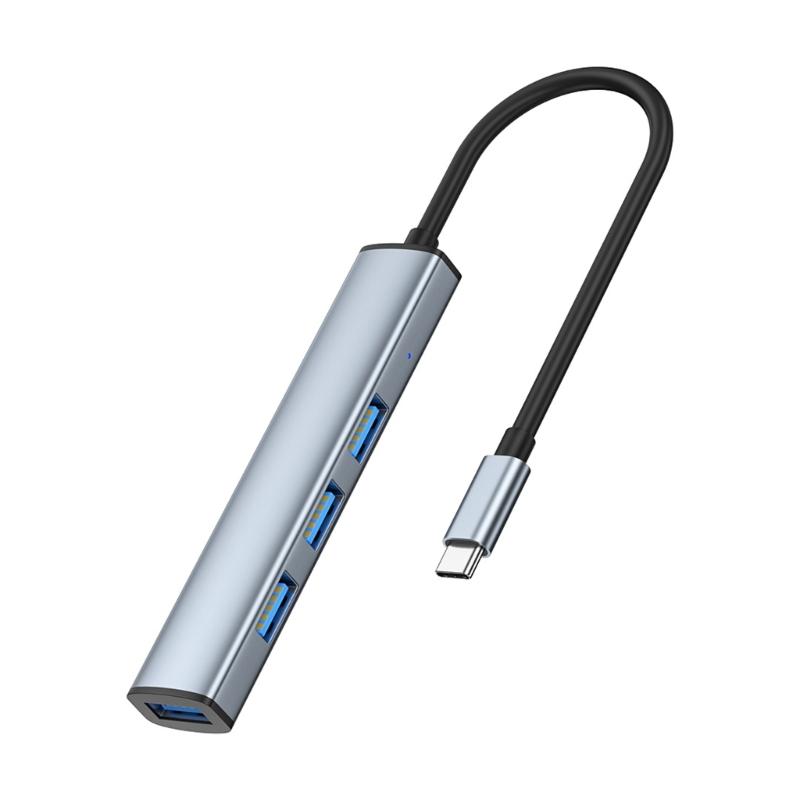 USB3.0 Type C Expansion Dock 4Port Super Speed 5Gbps for PC Mouse Keyboards Plug and Play Portable Design