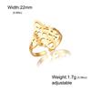 Stainless Steel Celtic Knot Triquetra Open Ring for Women Men Hollow Cutout Trinity Knot Vintage Totem Amulet Jewelry Gifts