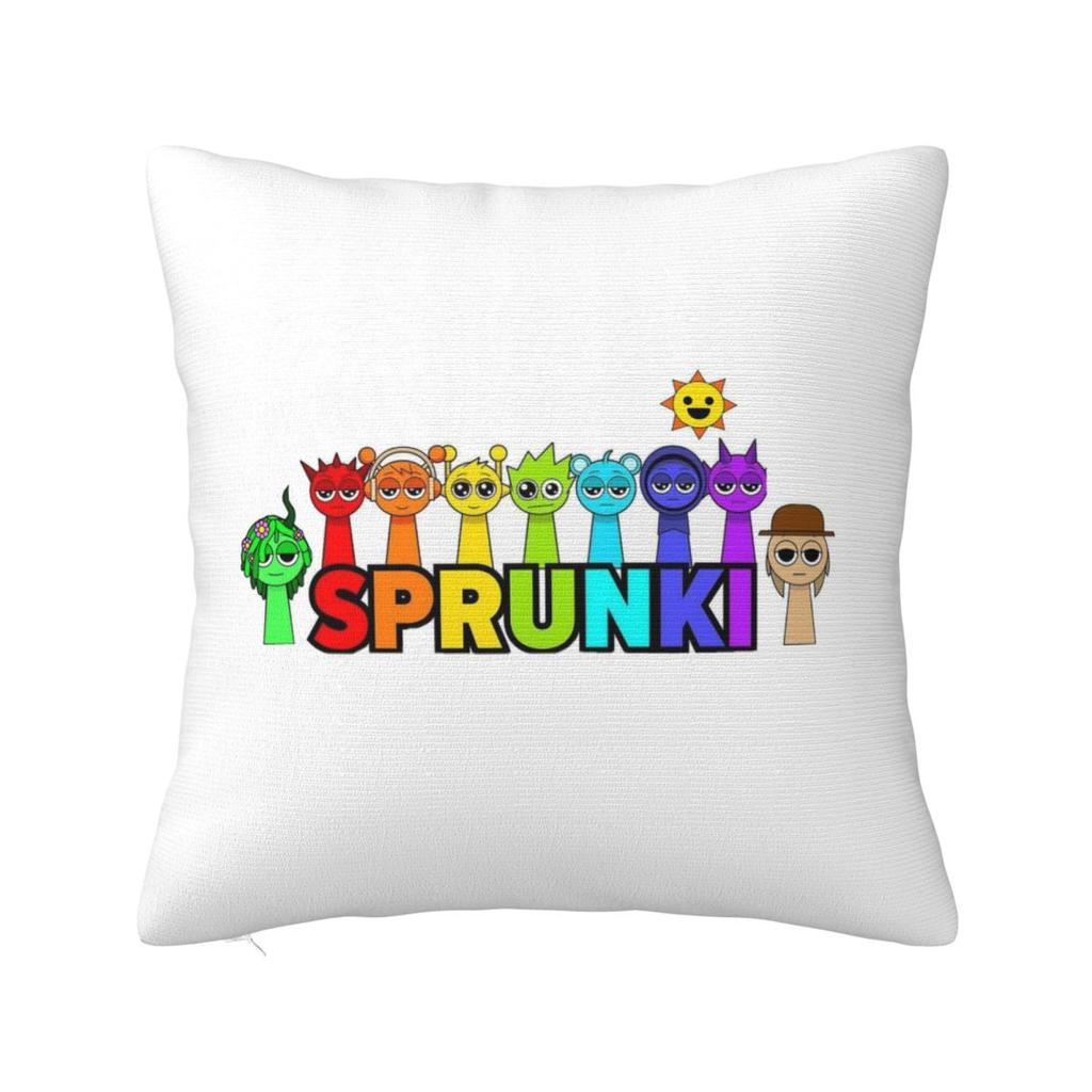 Cartoon Game Sprunki Square Pillowcase Cushion Cover Pillow Case Throw Pillow Cover for Home Bedroom Car