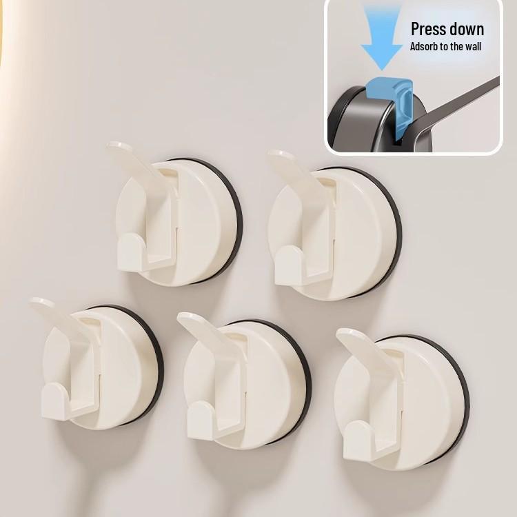 

Вращающийся крючок на присоске - Прочный настенный, Без сверления, Без следов, Несущий для хранения на кухне/в ванной