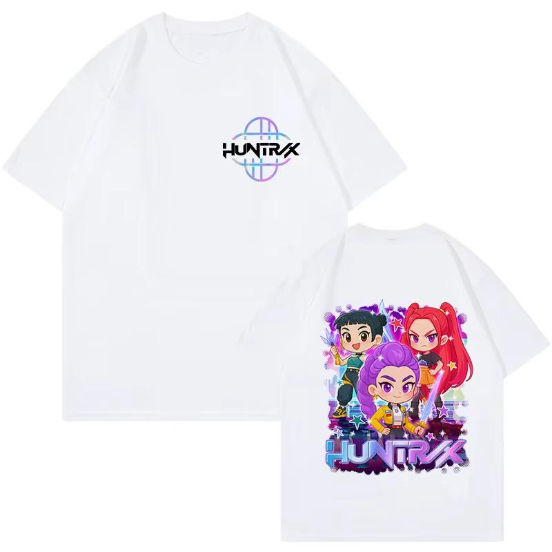 Kpop Demon Hunters Cotton Shirt Huntrix Mira Rumi Zoey Derpy Tiger Tees Gift for Men Women Saja Boys Fans Clothes Trending Tops