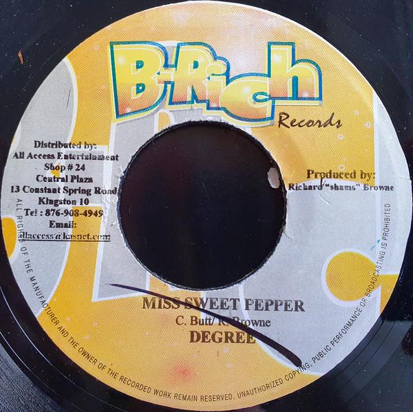 

7inch Record GENERAL DEGREE / MR. EASY - Miss Sweet Pepper / All Night NONE B-Rich Records 2003 Jamaica Reggae, Ska & Dub Used