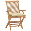 VidaXL Lot de 4 Chaises de Jardin avec Coussins, Sièges de Terrasse, Chaises de Salle à Manger, Meubles de Patio Extérieur, 3065634