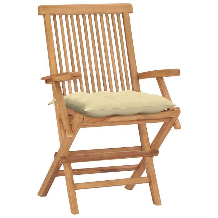 VidaXL Lot de 4 Chaises de Jardin avec Coussins, Sièges de Terrasse, Chaises de Salle à Manger, Meubles de Patio Extérieur, 3065634