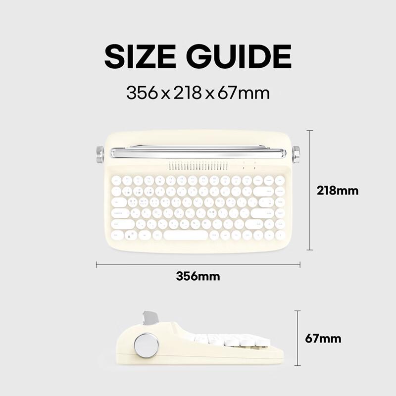 KAL Retro Bluetooth Wireless Keyboard