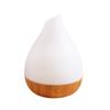 Colorful LED Aroma Diffuser with Wood Grain Base - Small Desktop Humidifier & Fragrance Machine