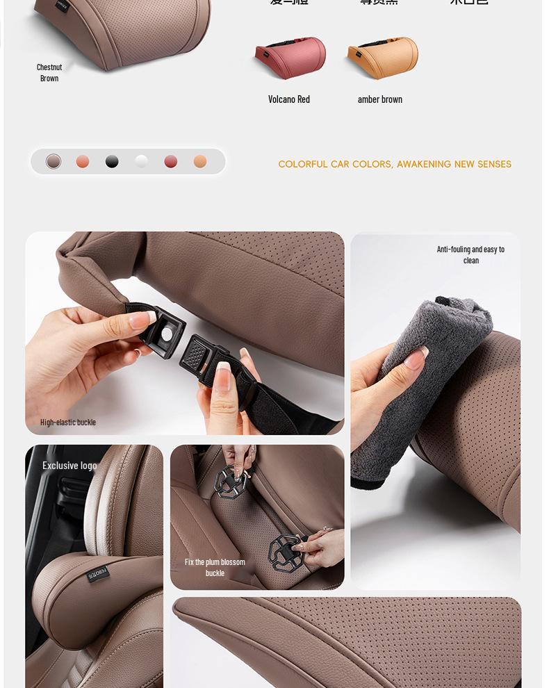 Compatible with Jaguar XEL, XFL, E-PACE, XE, XF, XJ Car Headrests and Neck Pillows, Interior Trim Accessories.