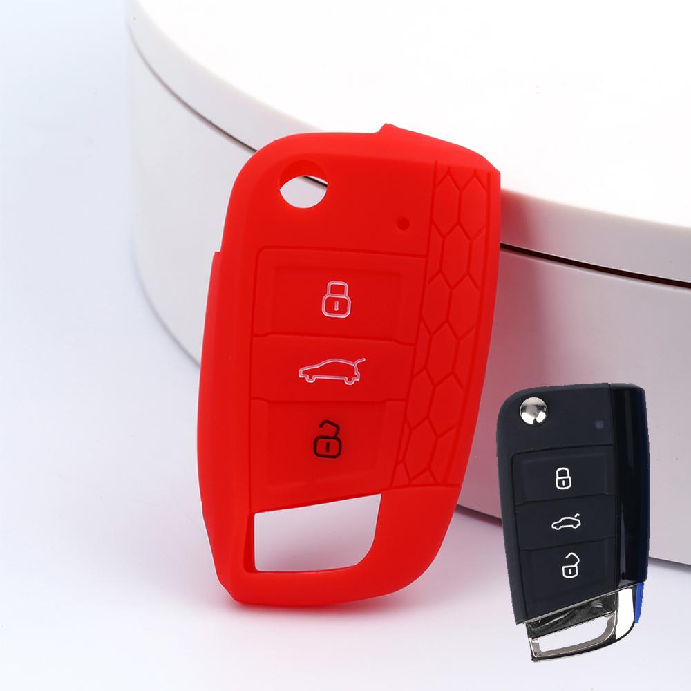 1 Pc Silicone Car Key Cover For Vw Polo Golf 7 Vii Gti Gtd Gte R