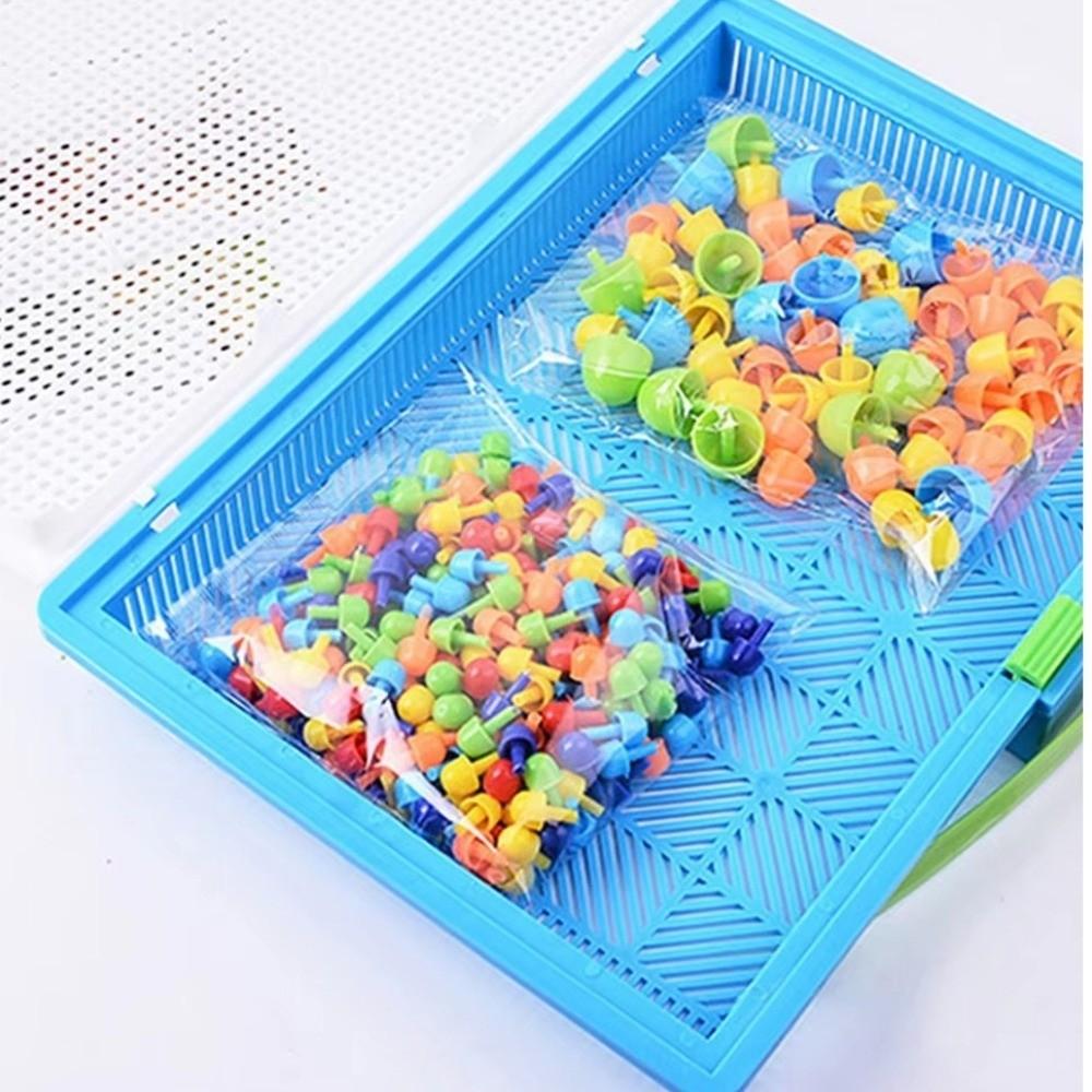 Blocs de construction pour ongles champignon DIY Ensemble créatif de tableau à picots Interaction parent-enfant