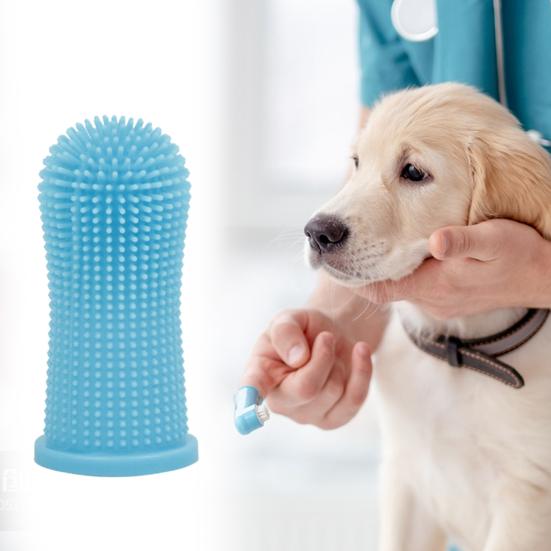 Pet Cleaning Sleeve Elasticity Clean Teeth Lightweight Silicone Material Pet Teeth Sleeve Cat Supplies