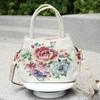 Ethnic Style Handbag Women Shoulder Bag Vintage Zipper Floral Embroidered Travel Pouch Cotton Mobile Phone Bag Crossbody Bag