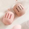 Makeup Sponge Storage Bag Anti-Dust Fully Wrapped Design Breathable Ventilated Hollow Structure Portable Handle Food-Grade Silicone Makeup Applicator