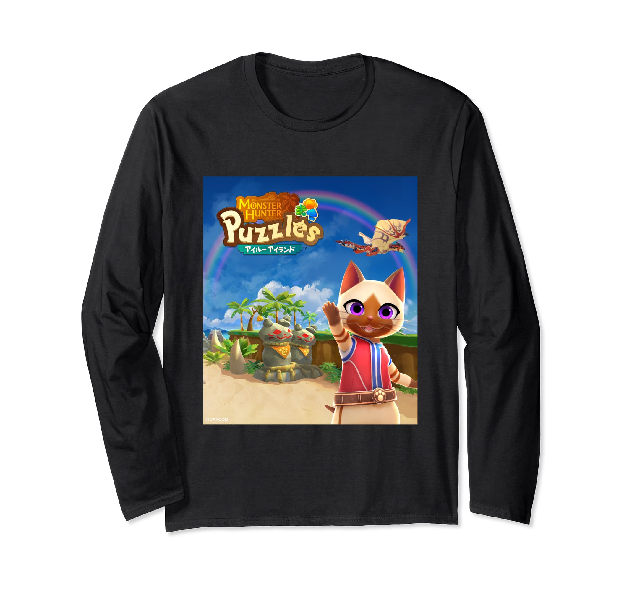 

Футболка с длинным рукавом Monster Hunter Puzzle Airou Island Airou