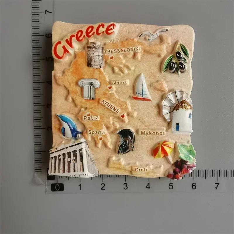 Griechische Touristen-Souvenirs Kühlschrankmagnet Griechenland Flagge Samurai Spartanischer Helm Handbemalung Magnetische Kühlschrankaufkleber Geschenkideen