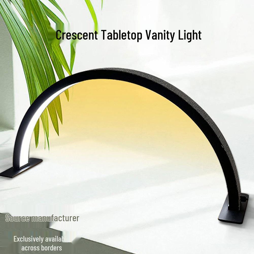 

Світло для нігтів у формі півмісяця та нарощування вій: Настільна лампа для заливки та фотографії