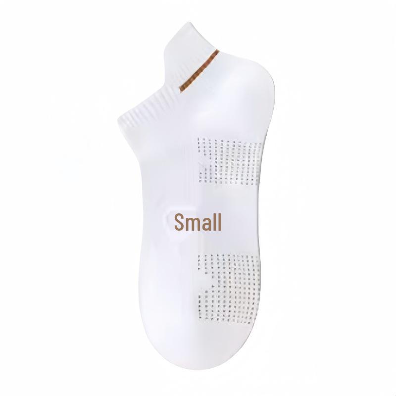 Men's Breathable Anti-Odor Cotton Mesh Sports Socks - Spring/Summer Short Style