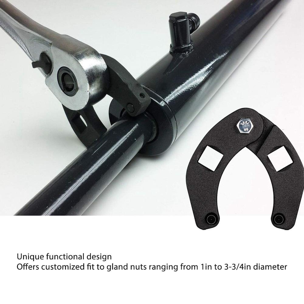 Fits 1 to 3‑3/4in Gland Nuts Hydraulic Cylinder Wrench  Cylinder Gland Nut Removal