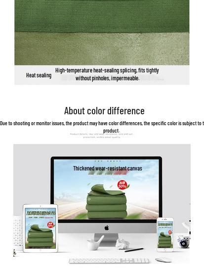 Verdickte wasserdichte Canvas-Plane: Langlebige, sonnen- und regenfeste Abdeckung für Fahrzeuge und Waren